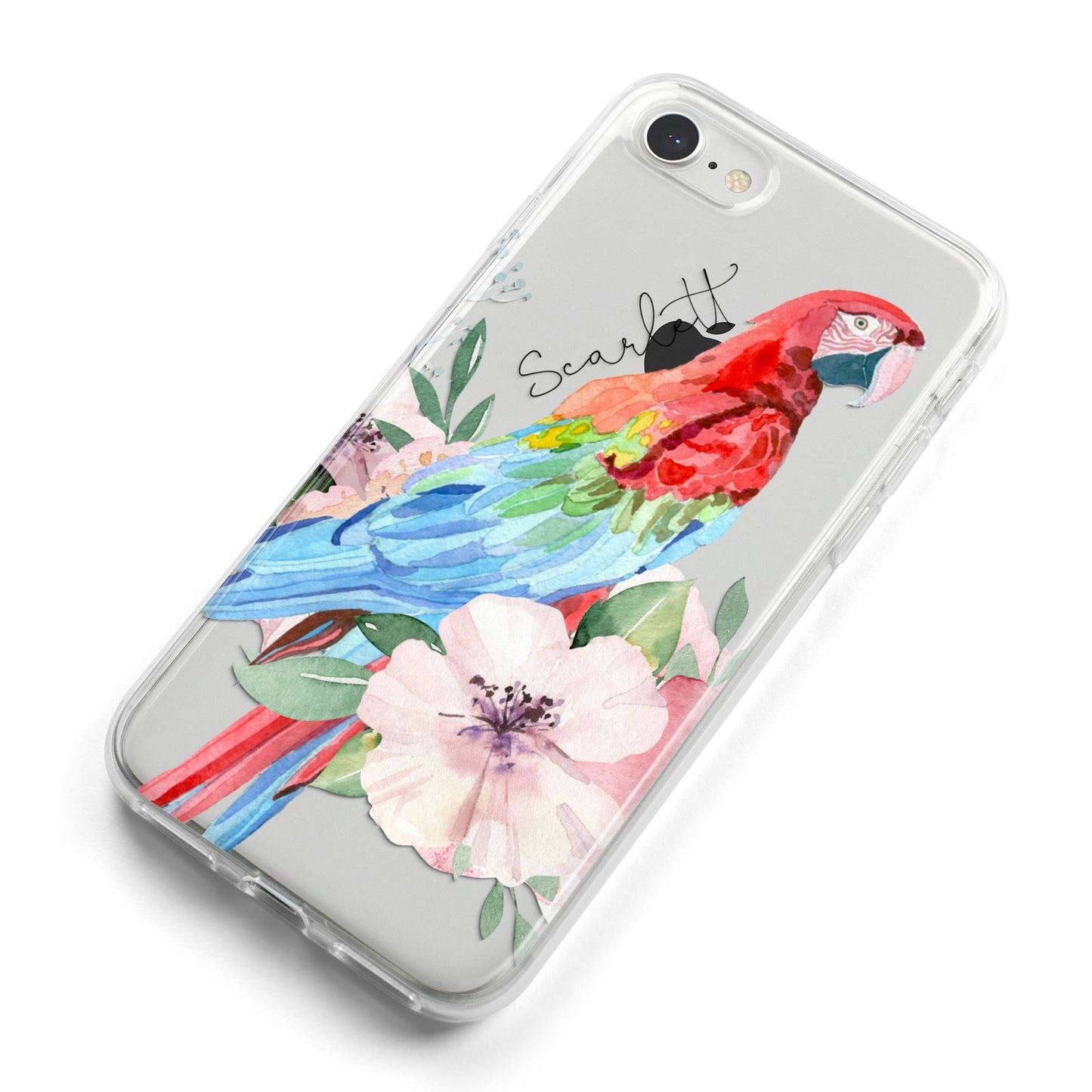 Personalised Parrot iPhone 8 Bumper Case on Silver iPhone Alternative Image
