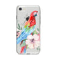 Personalised Parrot iPhone 8 Bumper Case on Silver iPhone
