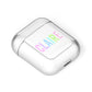 Personalised Pastel Colour Name AirPods Case Laid Flat