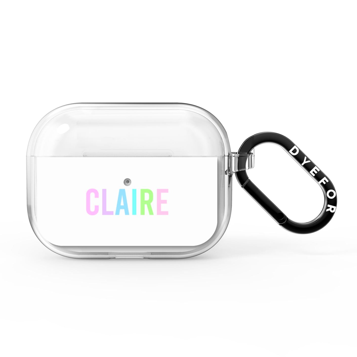 Personalised Pastel Colour Name AirPods Pro Clear Case