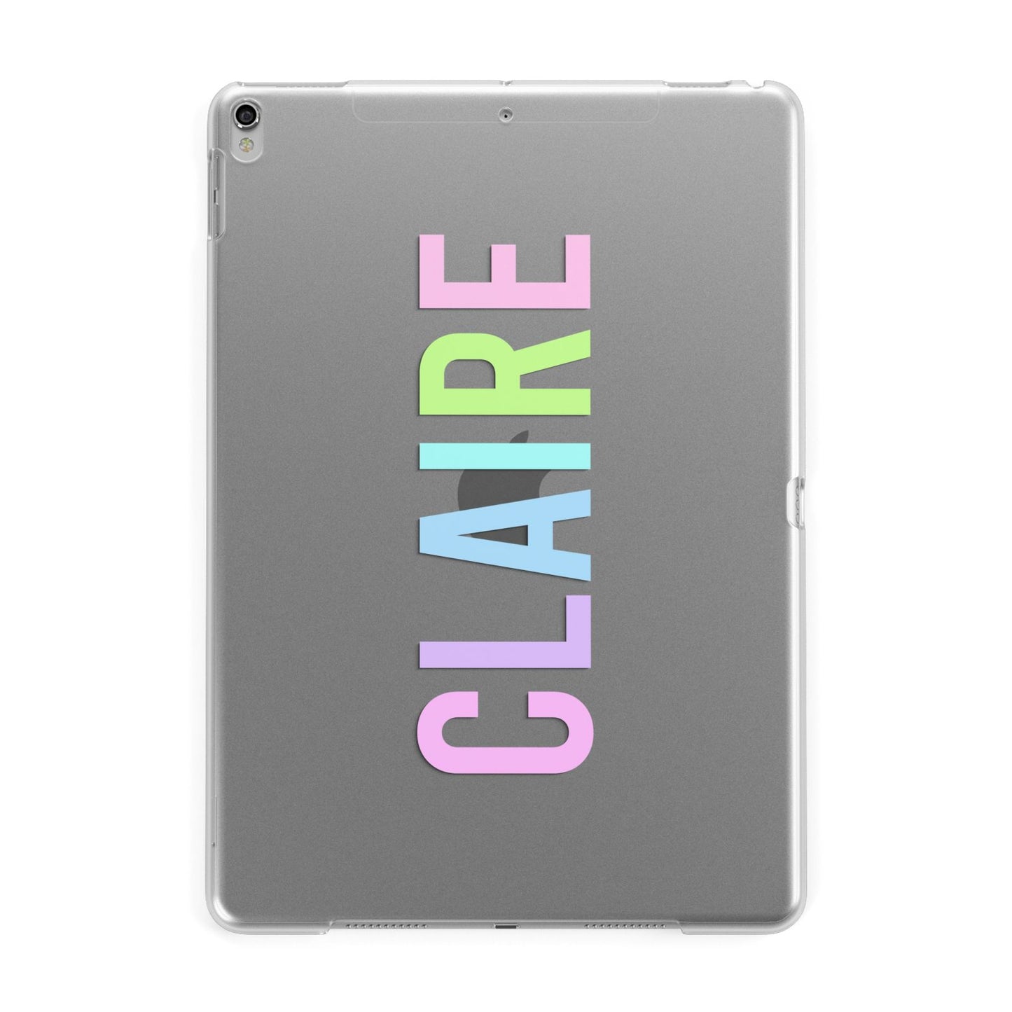 Personalised Pastel Colour Name Apple iPad Silver Case
