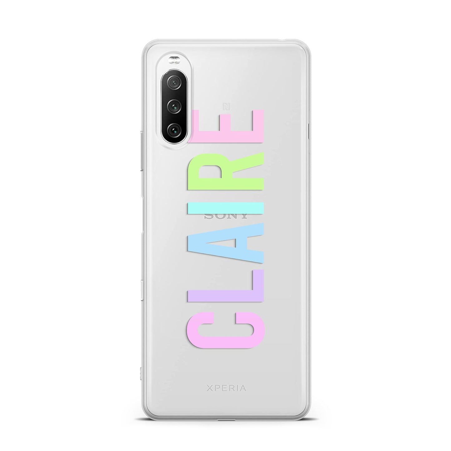 Personalised Pastel Colour Name Sony Xperia 10 III Case