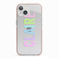 Personalised Pastel Colour Name iPhone 13 TPU Impact Case with Pink Edges