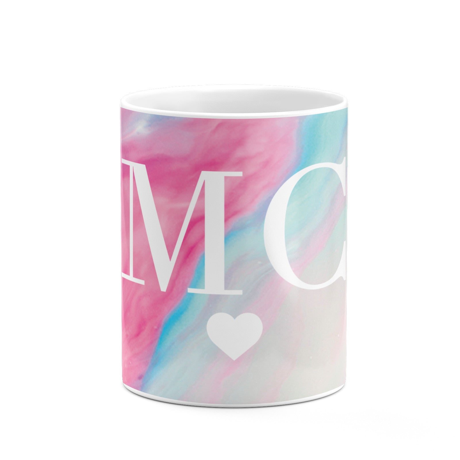 Personalised Pastel Marble Initials 10oz Mug Alternative Image 7
