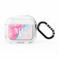 Personalised Pastel Marble Initials AirPods Clear Case 3rd Gen