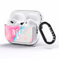 Personalised Pastel Marble Initials AirPods Pro Clear Case Side Image