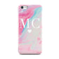 Personalised Pastel Marble Initials Apple iPhone 5c Case