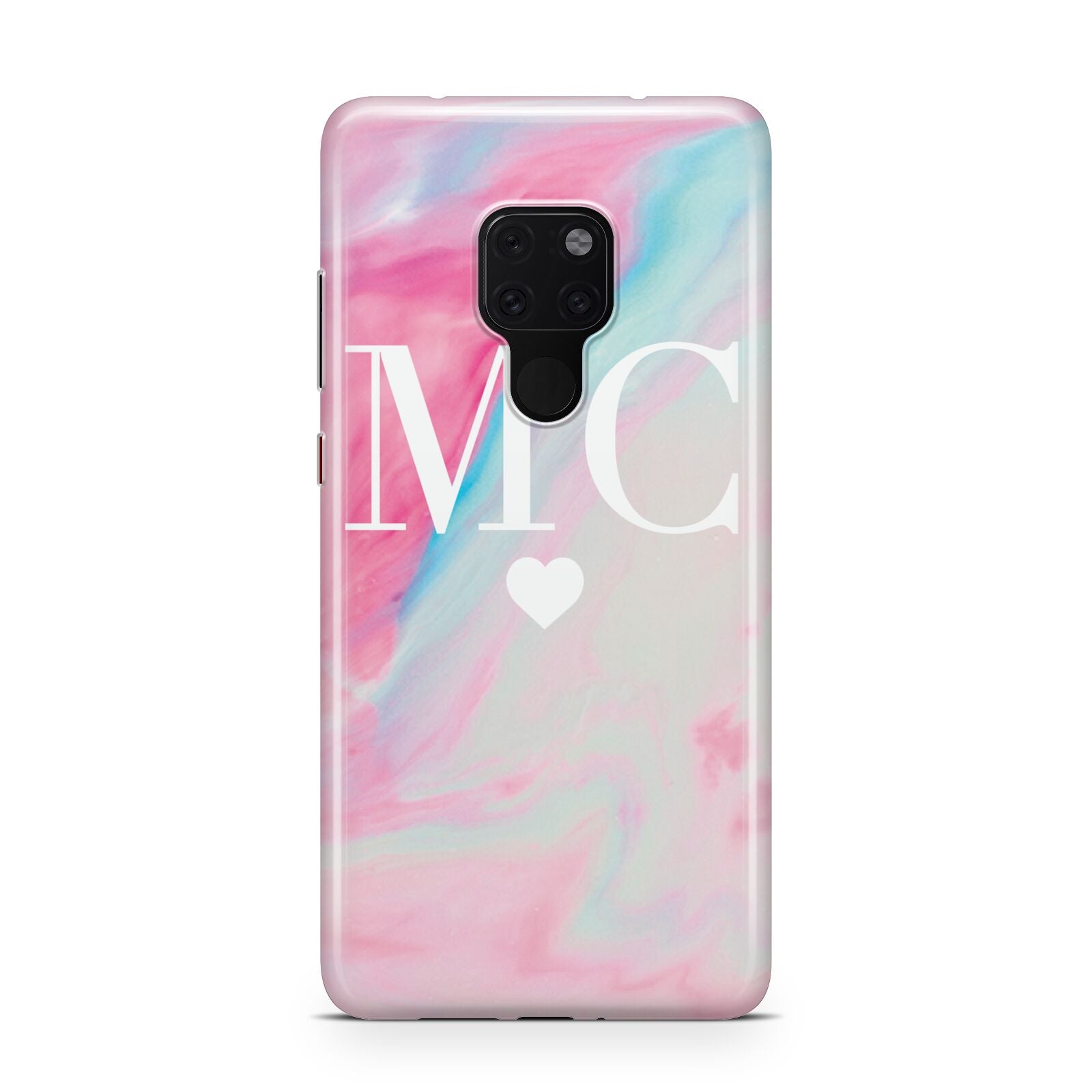 Personalised Pastel Marble Initials Huawei Mate 20 Phone Case
