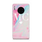 Personalised Pastel Marble Initials Huawei Mate 30