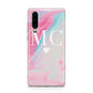 Personalised Pastel Marble Initials Huawei P30 Phone Case