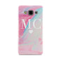 Personalised Pastel Marble Initials Samsung Galaxy A3 Case