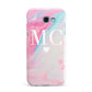 Personalised Pastel Marble Initials Samsung Galaxy A7 2017 Case