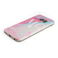 Personalised Pastel Marble Initials Samsung Galaxy Case Bottom Cutout