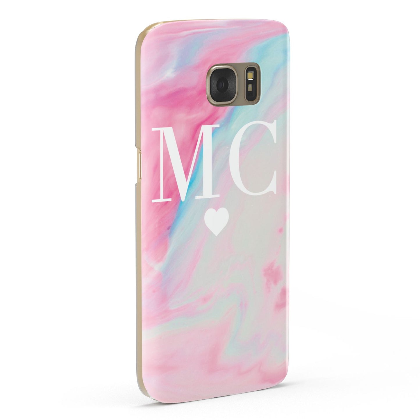 Personalised Pastel Marble Initials Samsung Galaxy Case Fourty Five Degrees