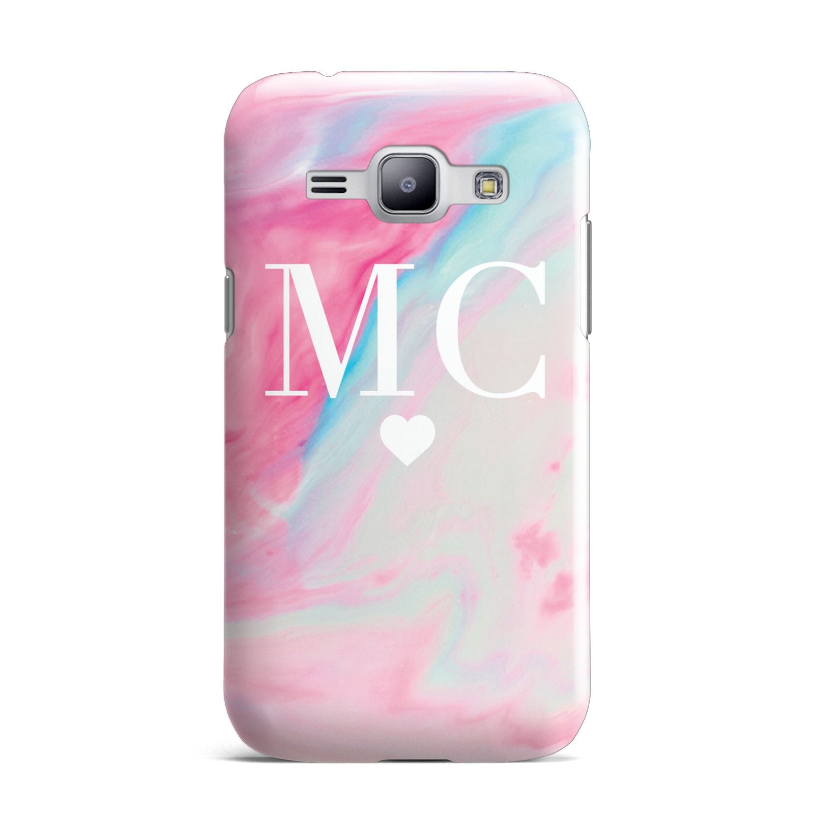 Personalised Pastel Marble Initials Samsung Galaxy J1 2015 Case