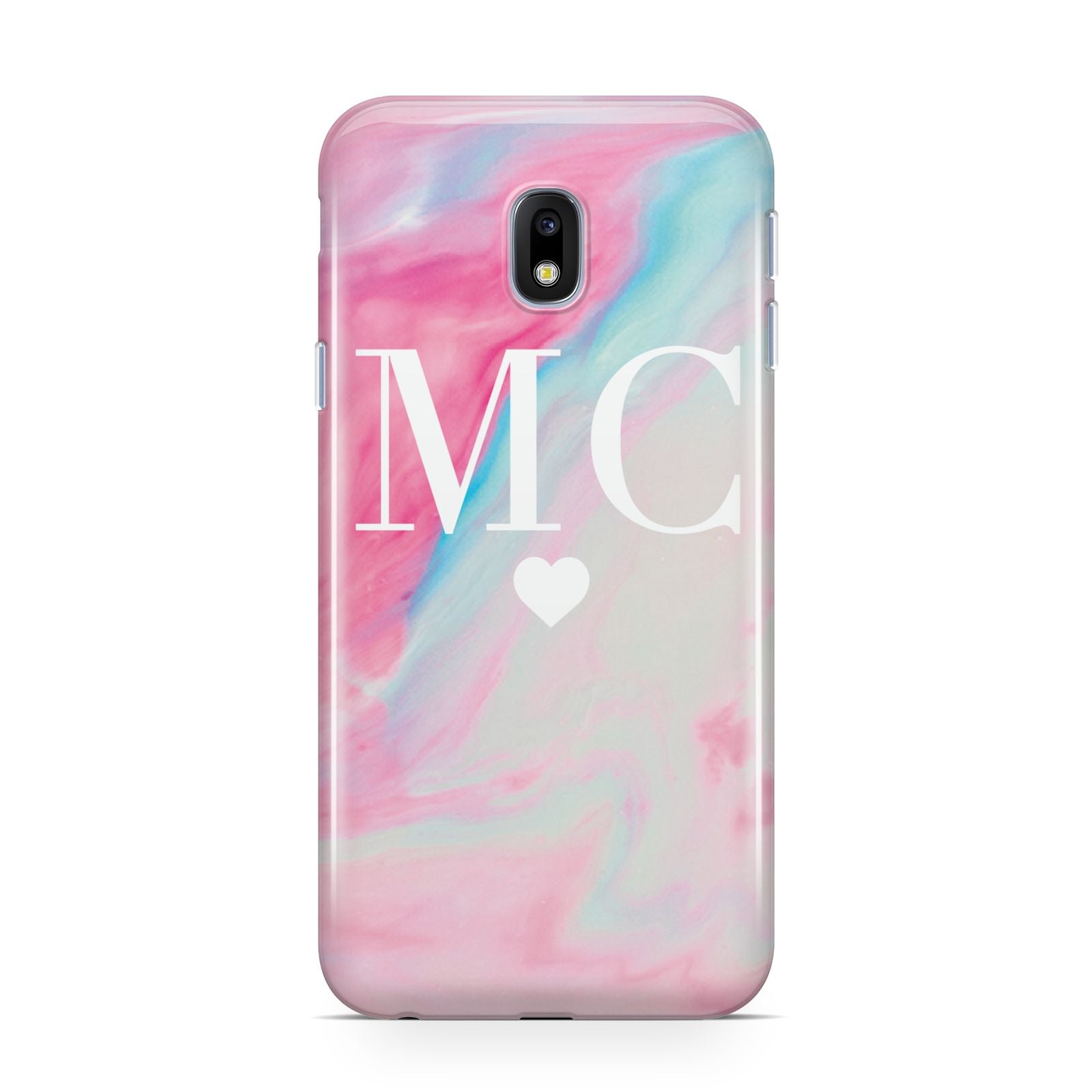 Personalised Pastel Marble Initials Samsung Galaxy J3 2017 Case