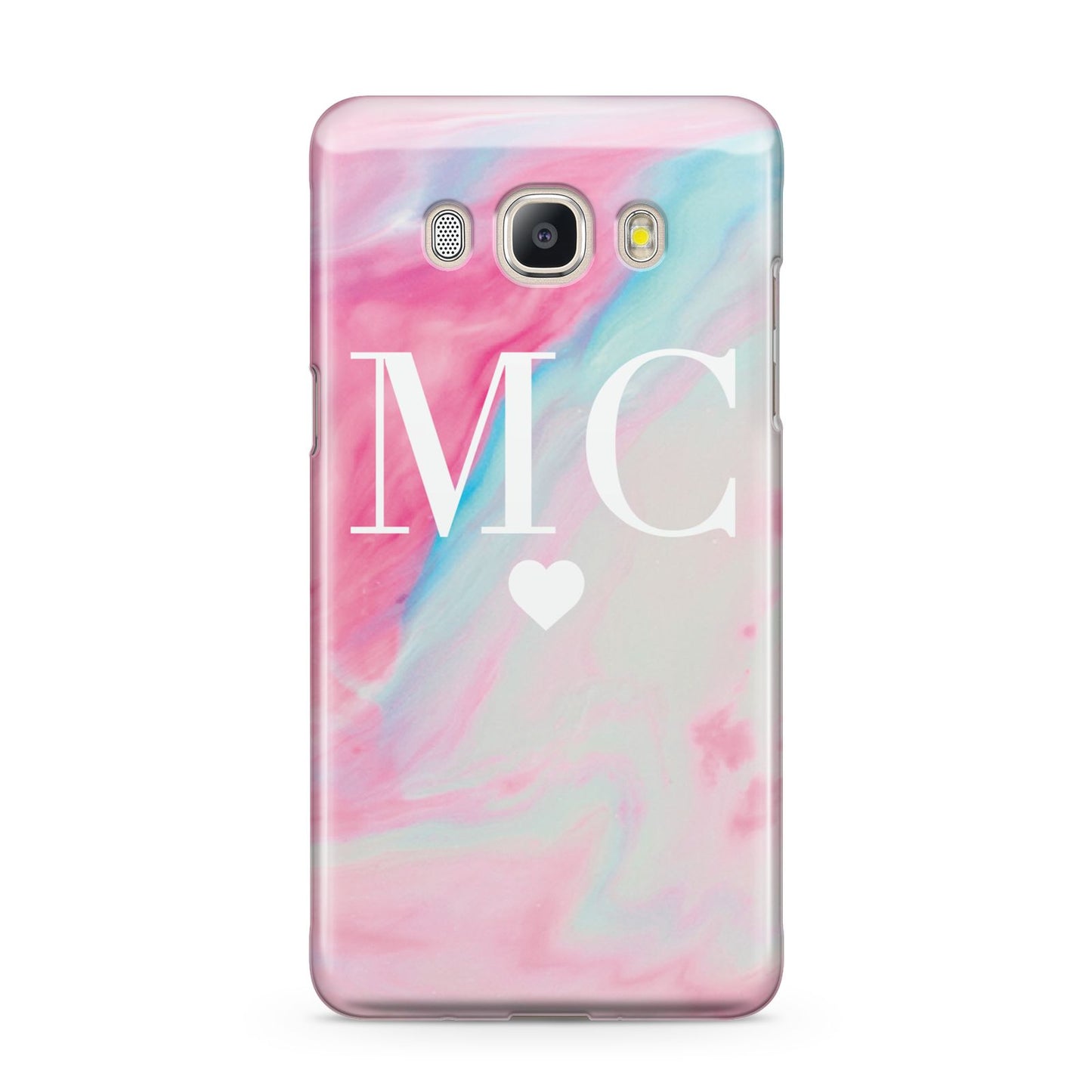 Personalised Pastel Marble Initials Samsung Galaxy J5 2016 Case
