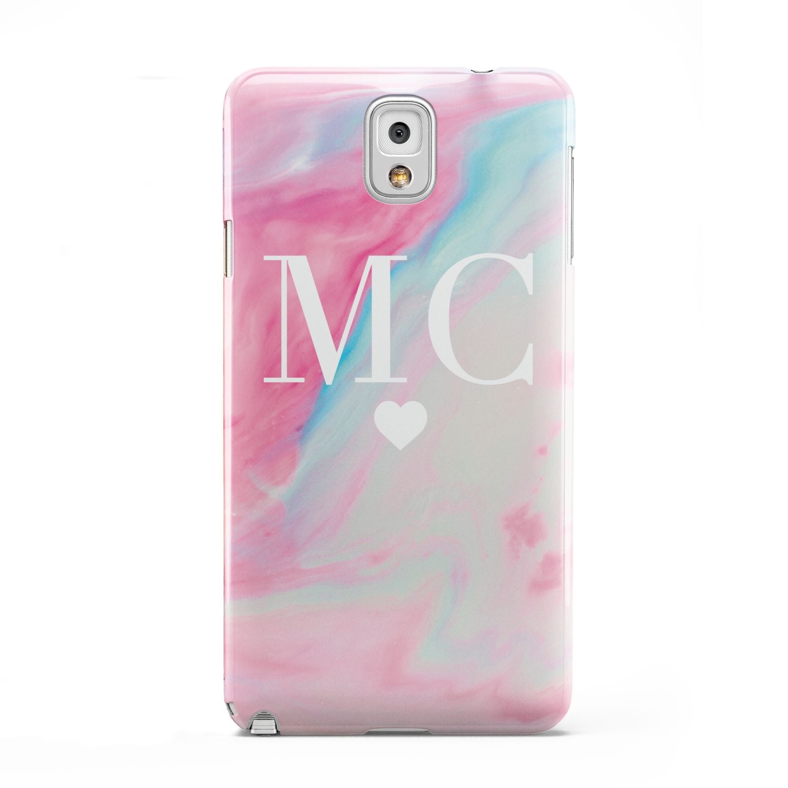 Personalised Pastel Marble Initials Samsung Galaxy Note 3 Case