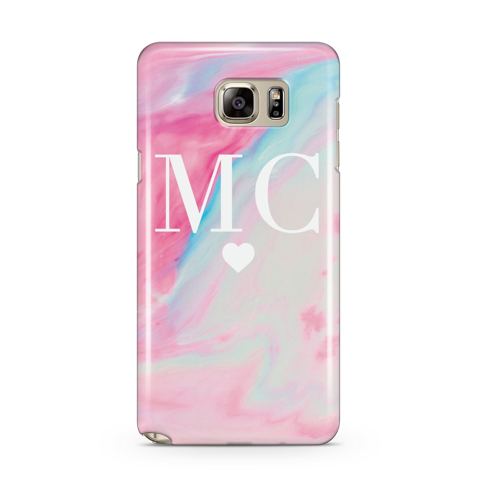 Personalised Pastel Marble Initials Samsung Galaxy Note 5 Case