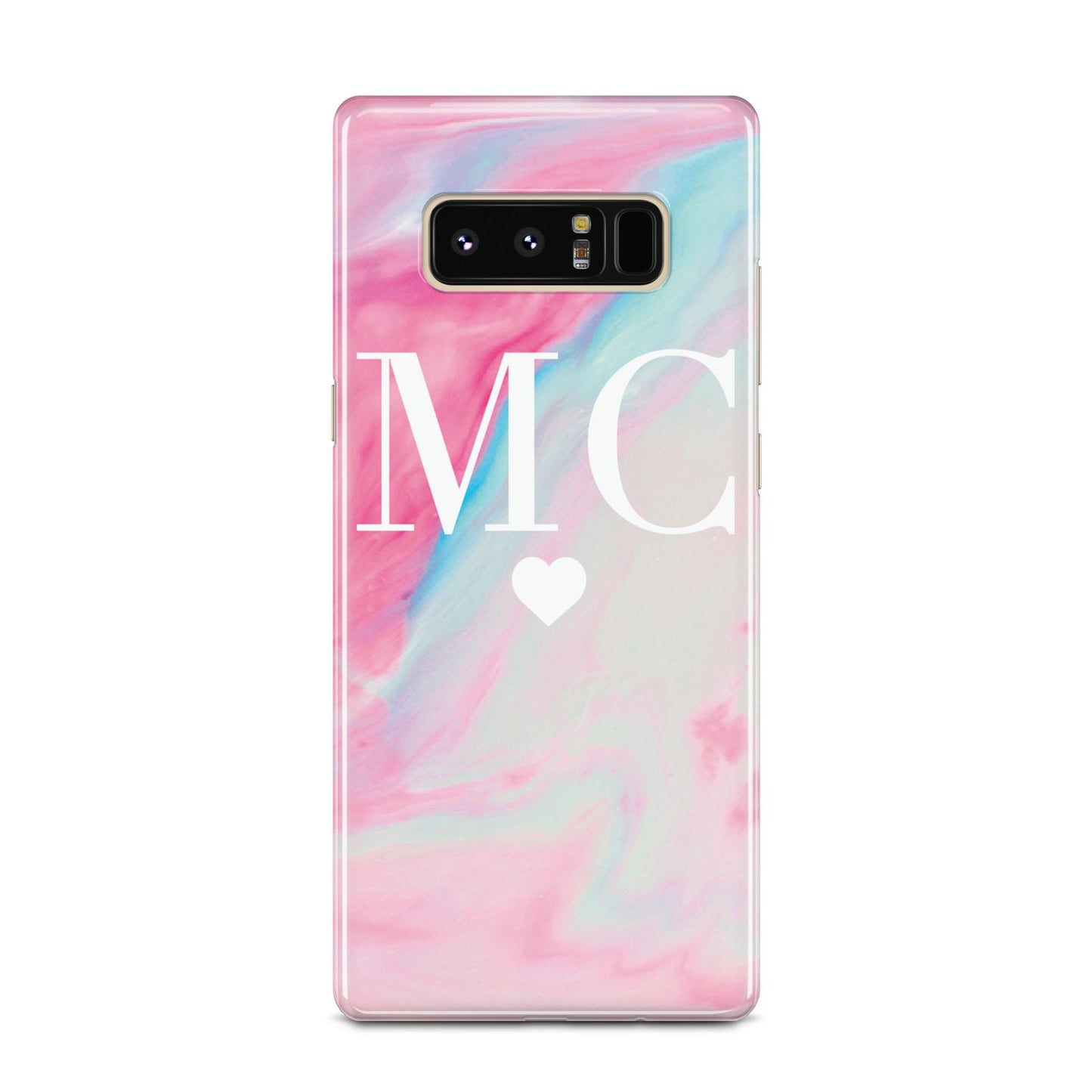 Personalised Pastel Marble Initials Samsung Galaxy Note 8 Case