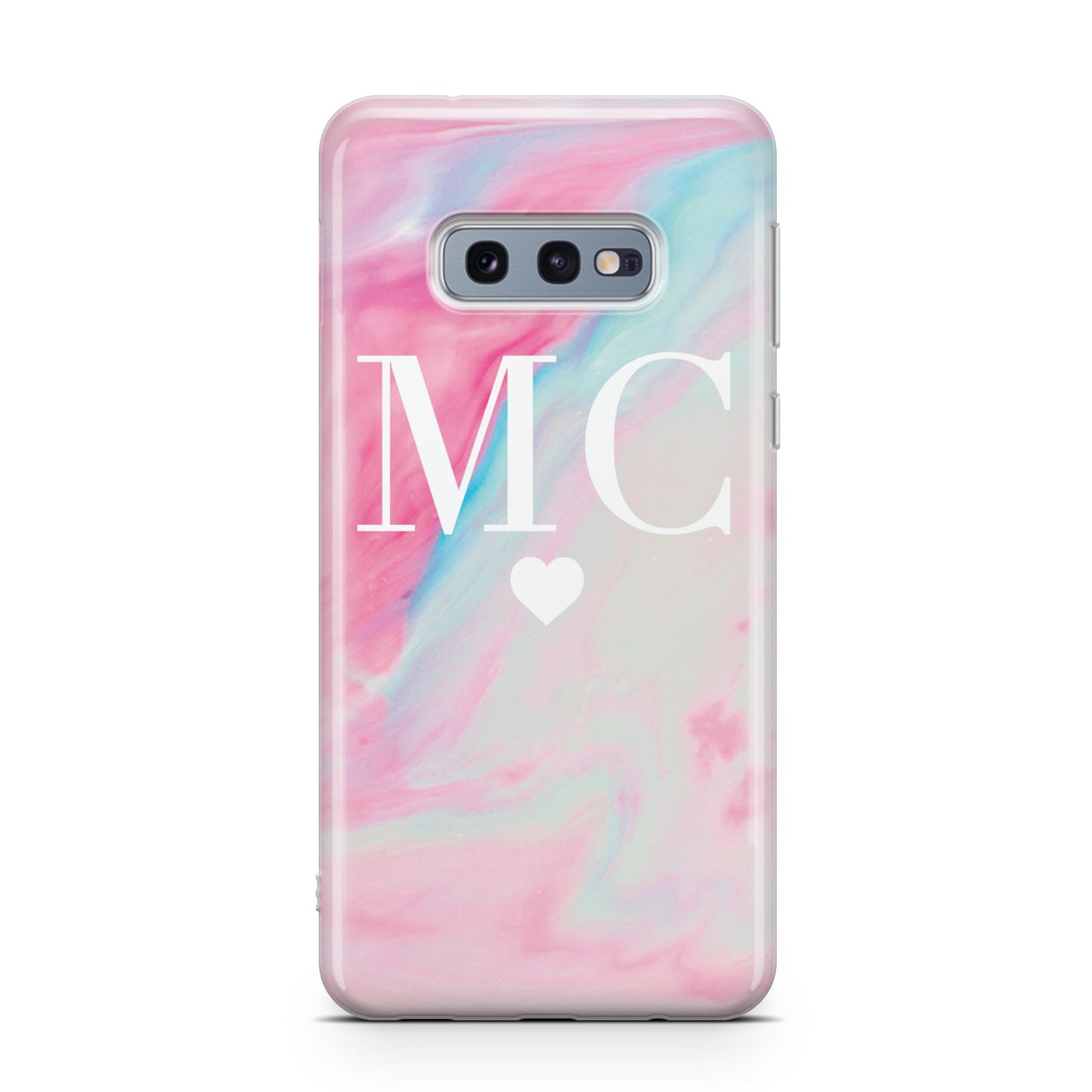 Personalised Pastel Marble Initials Samsung Galaxy S10E Case