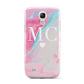 Personalised Pastel Marble Initials Samsung Galaxy S4 Mini Case