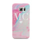 Personalised Pastel Marble Initials Samsung Galaxy S6 Edge Case