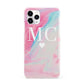 Personalised Pastel Marble Initials iPhone 11 Pro 3D Snap Case