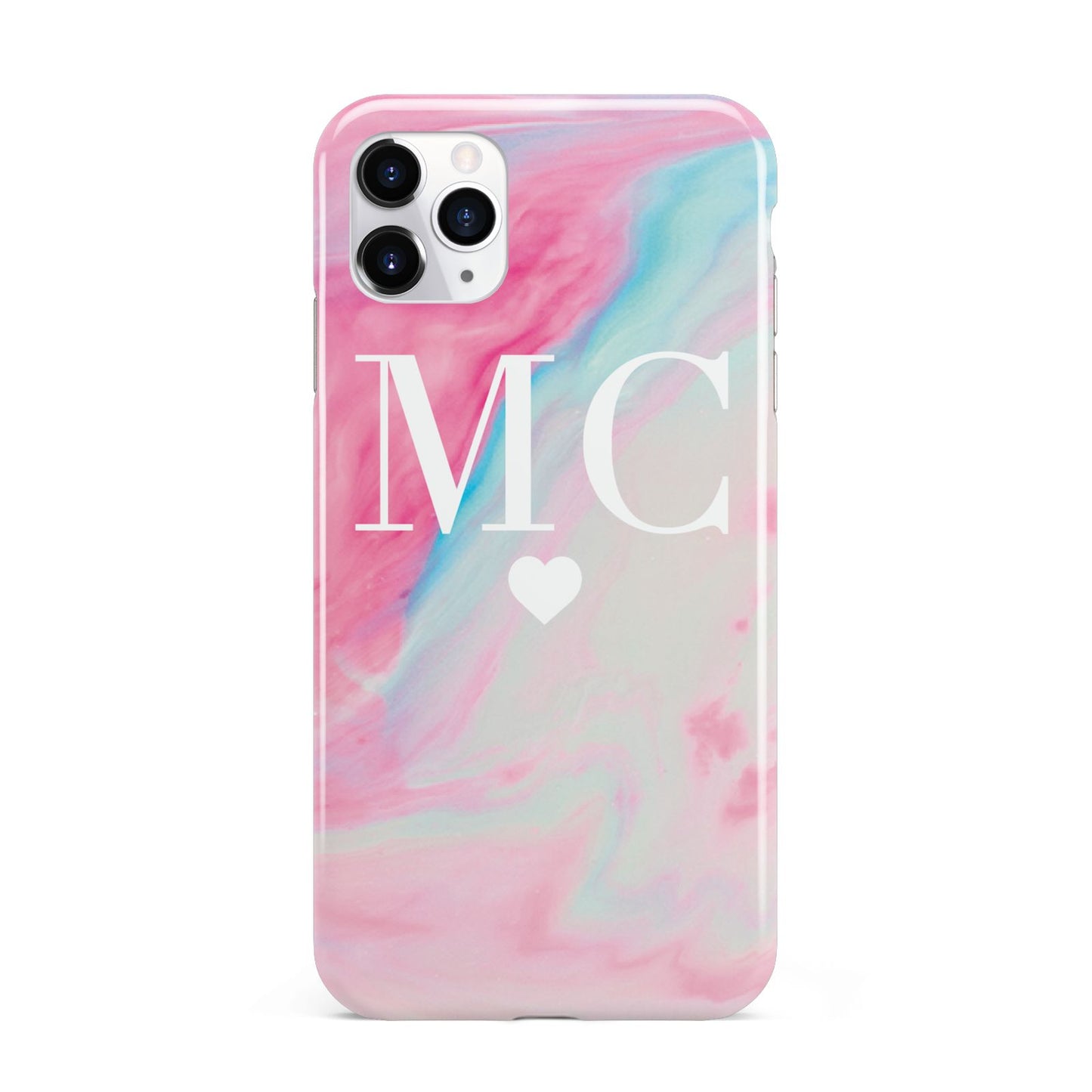 Personalised Pastel Marble Initials iPhone 11 Pro Max 3D Tough Case