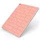 Personalised Peach Name Apple iPad Case on Rose Gold iPad Side View