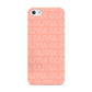 Personalised Peach Name Apple iPhone 5 Case