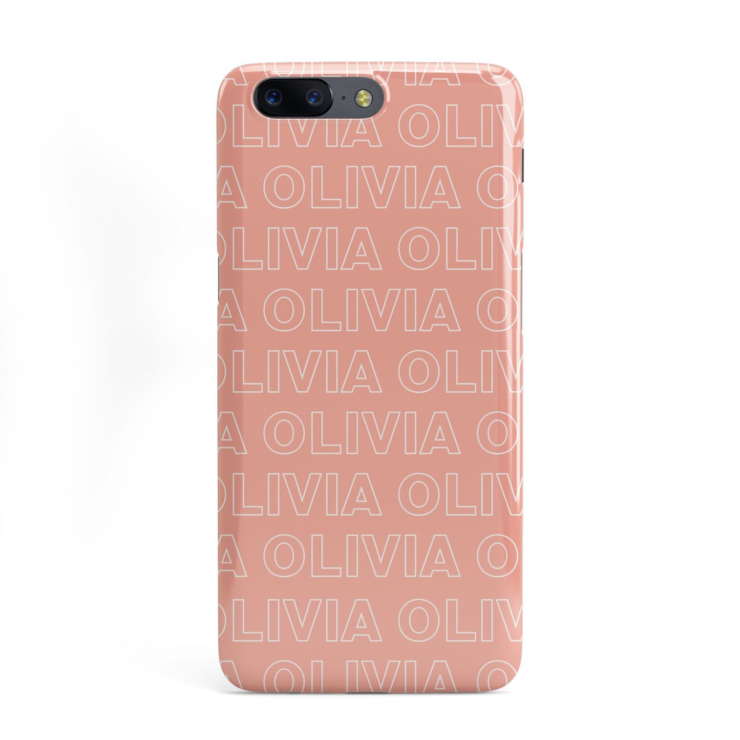 Personalised Peach Name OnePlus Case
