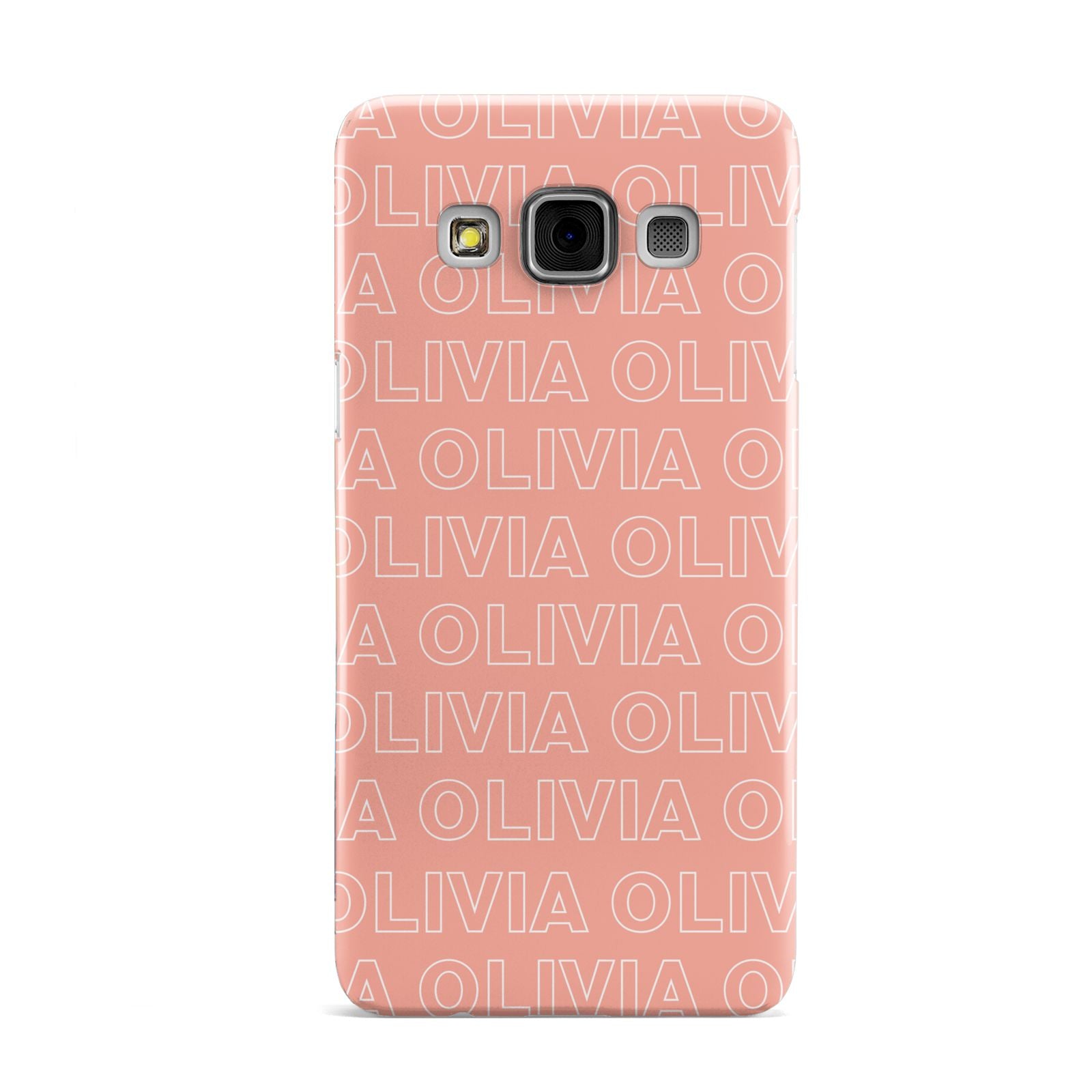 Personalised Peach Name Samsung Galaxy A3 Case