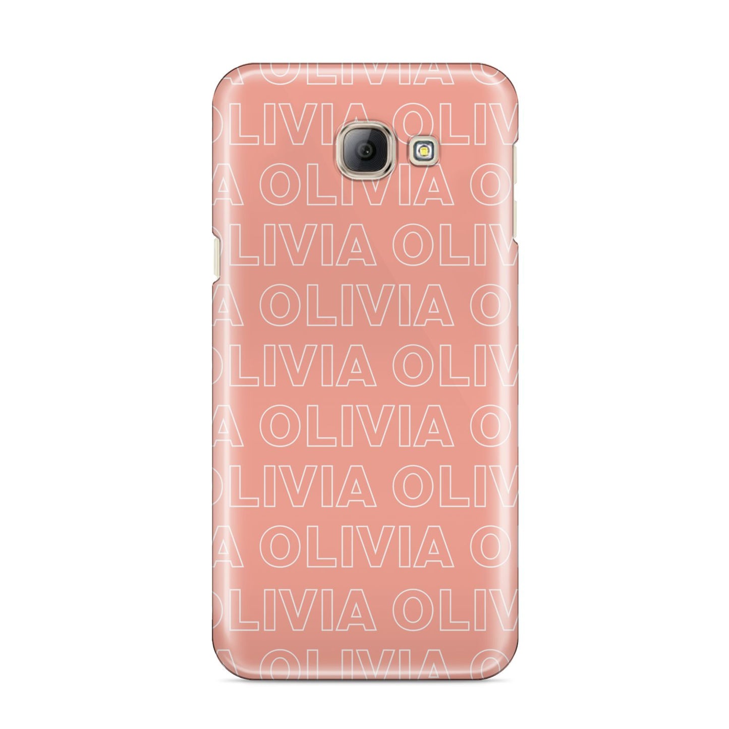 Personalised Peach Name Samsung Galaxy A8 2016 Case