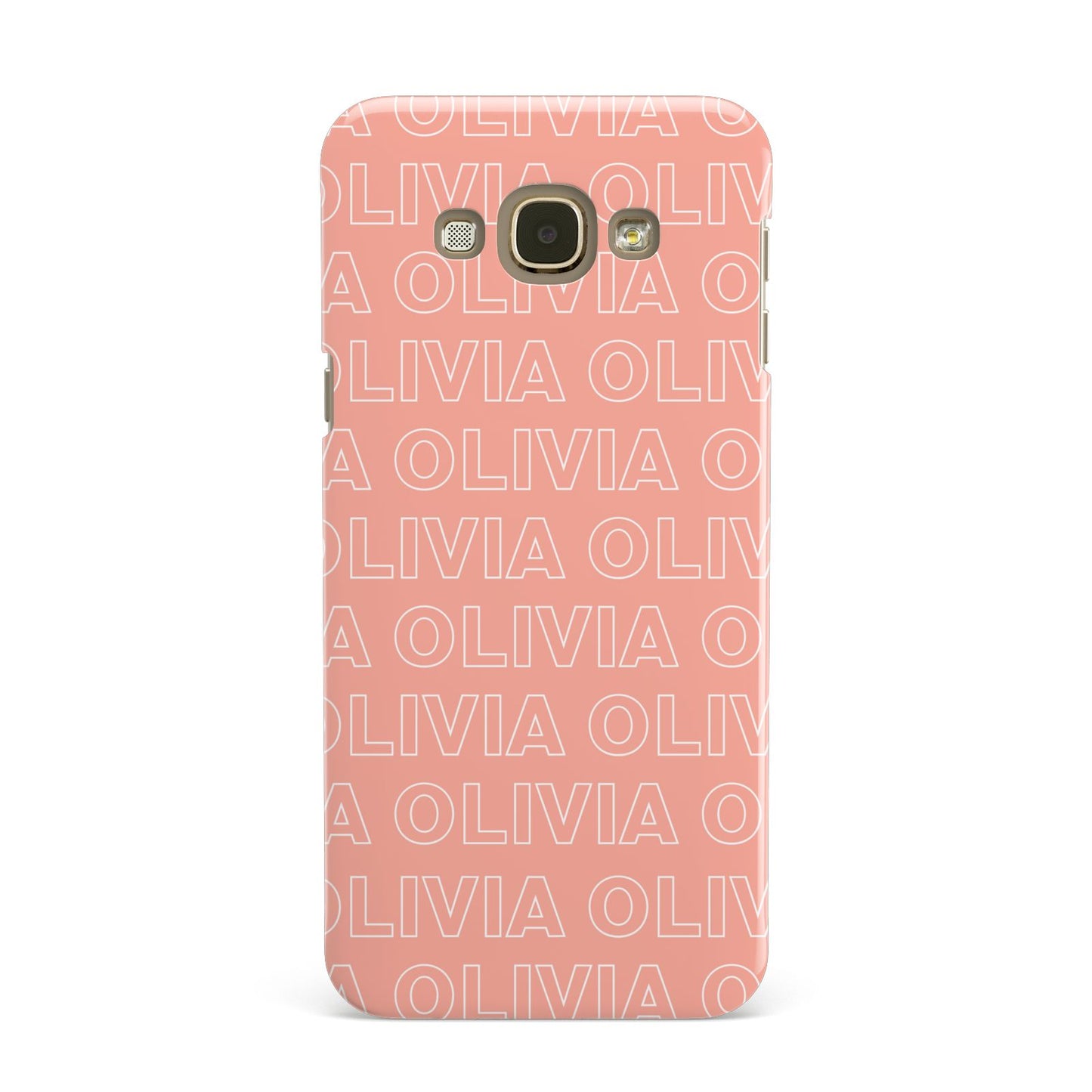 Personalised Peach Name Samsung Galaxy A8 Case