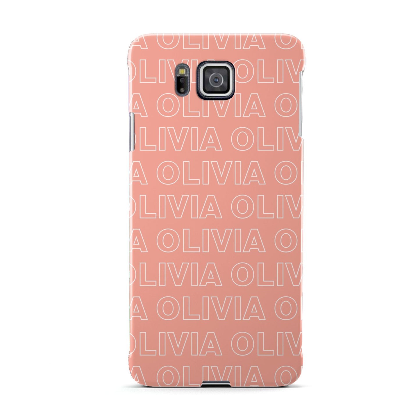 Personalised Peach Name Samsung Galaxy Alpha Case
