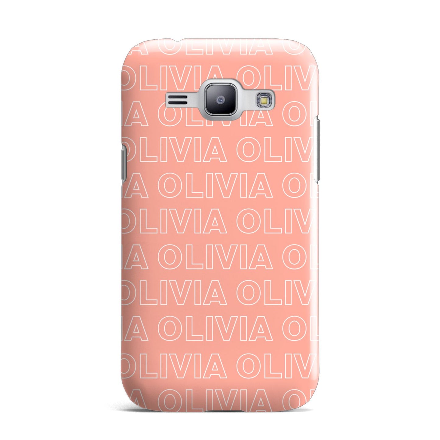 Personalised Peach Name Samsung Galaxy J1 2015 Case