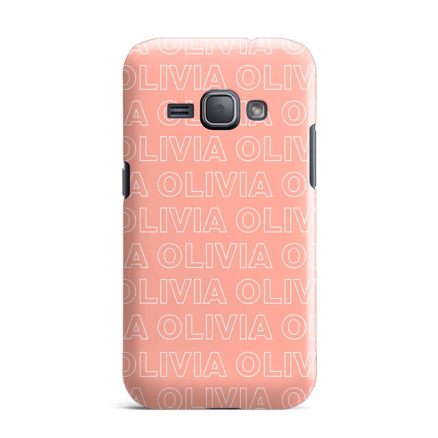 Personalised Peach Name Samsung Galaxy J1 2016 Case