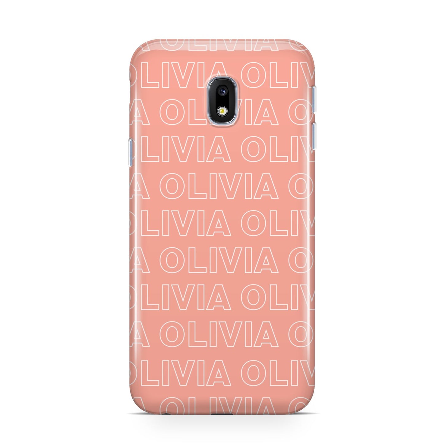 Personalised Peach Name Samsung Galaxy J3 2017 Case