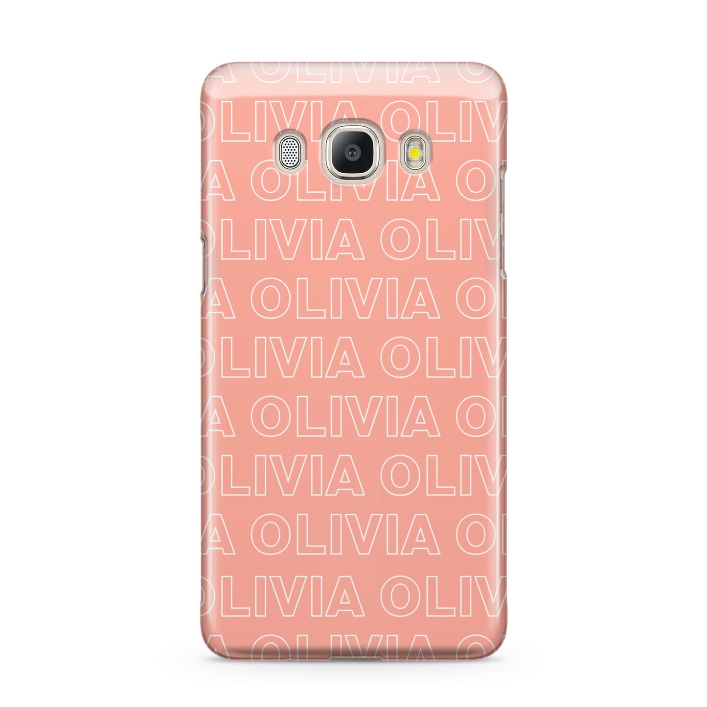 Personalised Peach Name Samsung Galaxy J5 2016 Case
