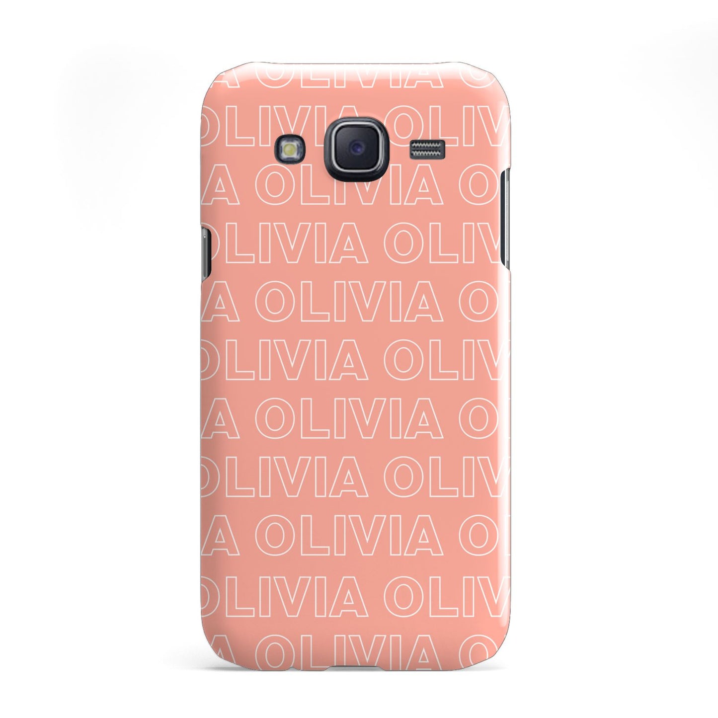 Personalised Peach Name Samsung Galaxy J5 Case
