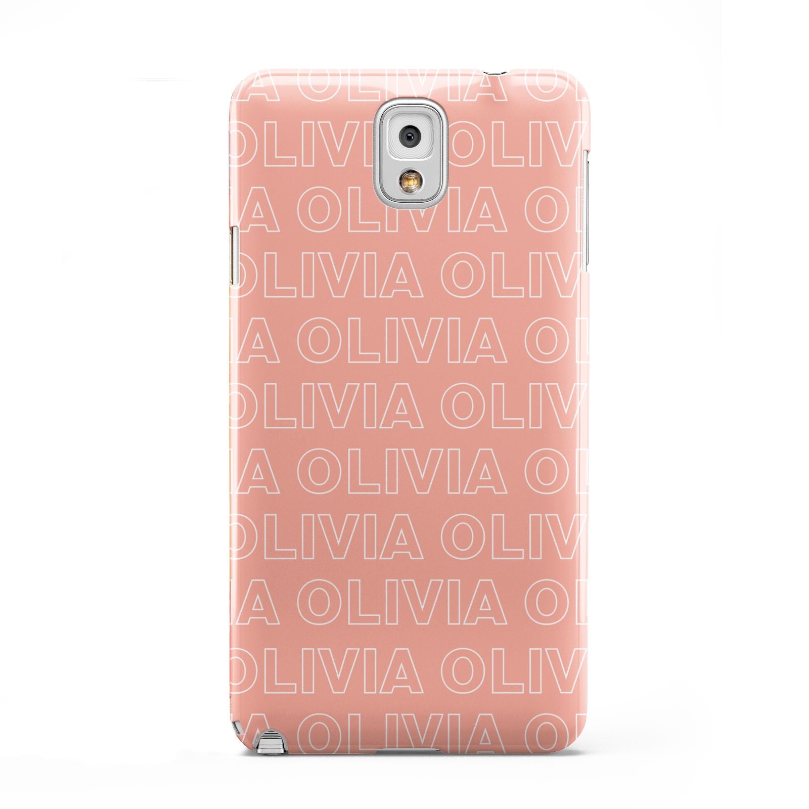 Personalised Peach Name Samsung Galaxy Note 3 Case