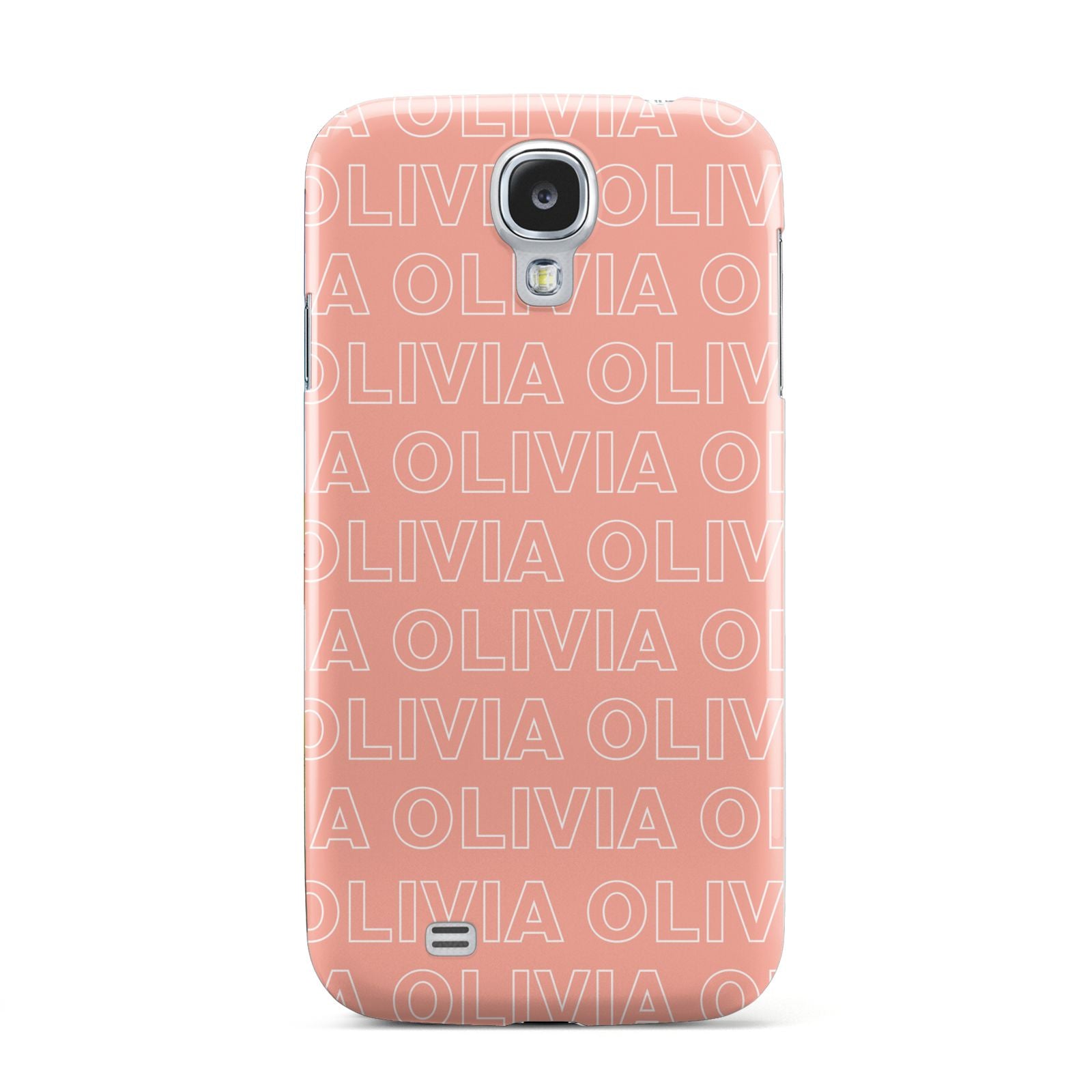 Personalised Peach Name Samsung Galaxy S4 Case