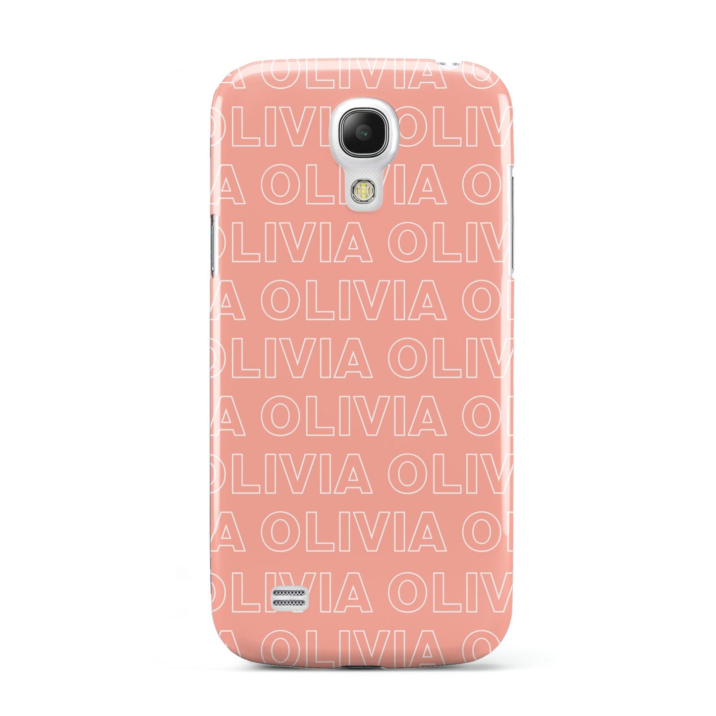 Personalised Peach Name Samsung Galaxy S4 Mini Case