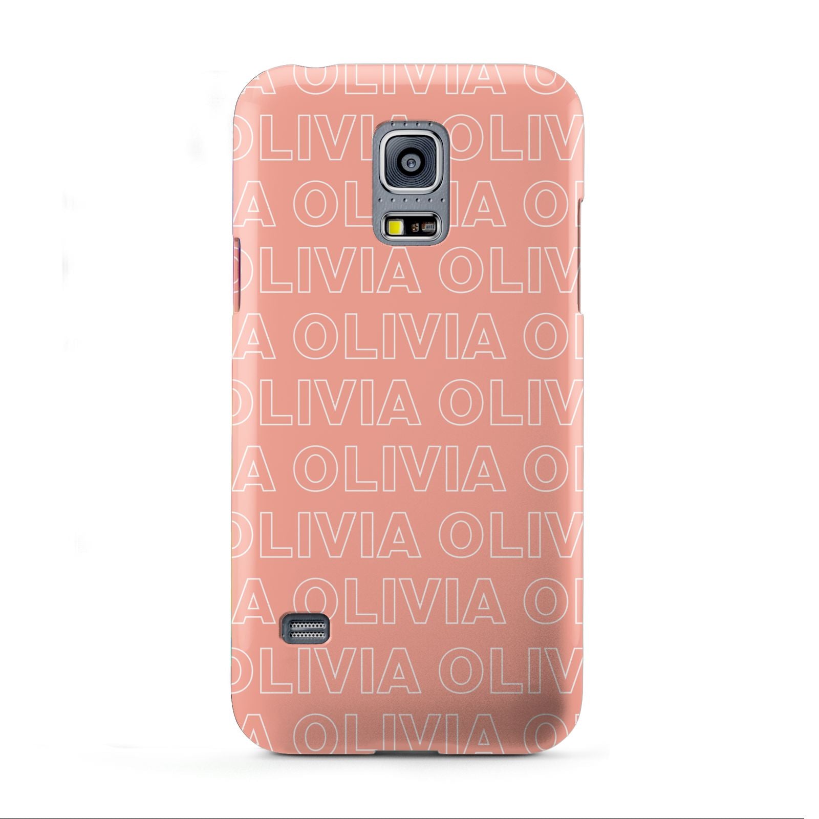Personalised Peach Name Samsung Galaxy S5 Mini Case
