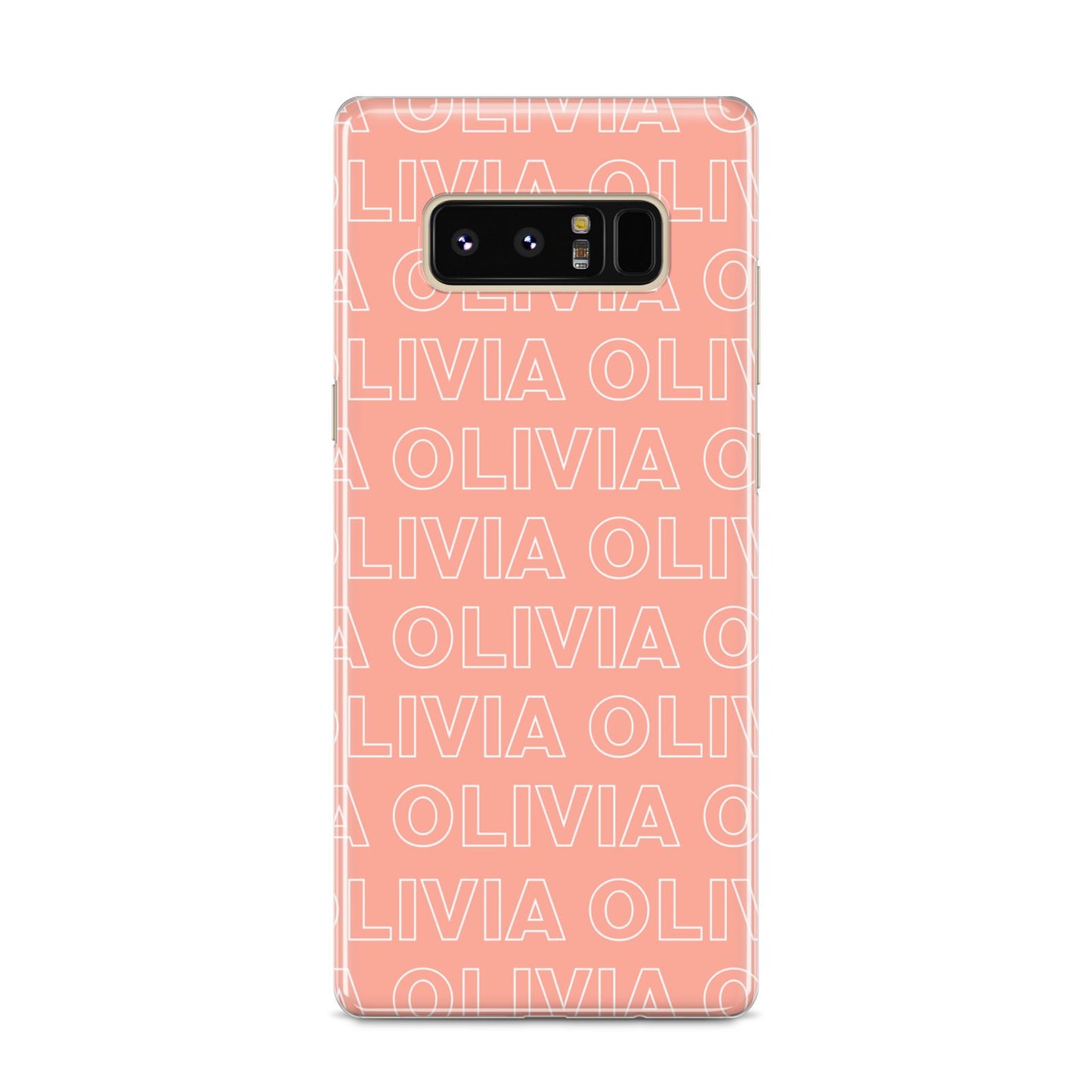 Personalised Peach Name Samsung Galaxy S8 Case