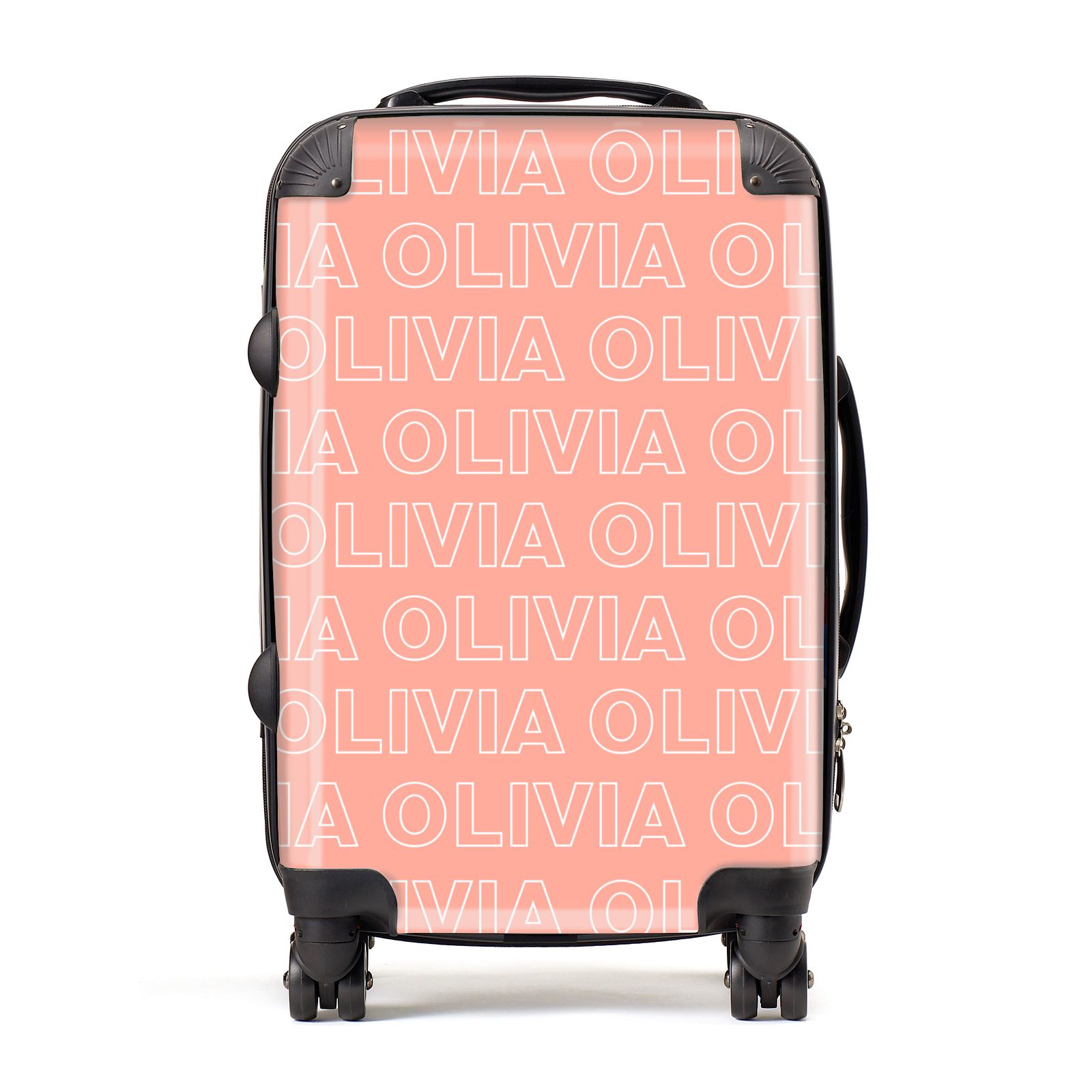 Personalised Peach Name Suitcase