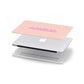 Personalised Peach Pink Name Apple MacBook Case in Detail