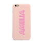 Personalised Peach Pink Name Apple iPhone 6 Plus 3D Tough Case