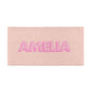 Personalised Peach Pink Name Beach Towel Alternative Image
